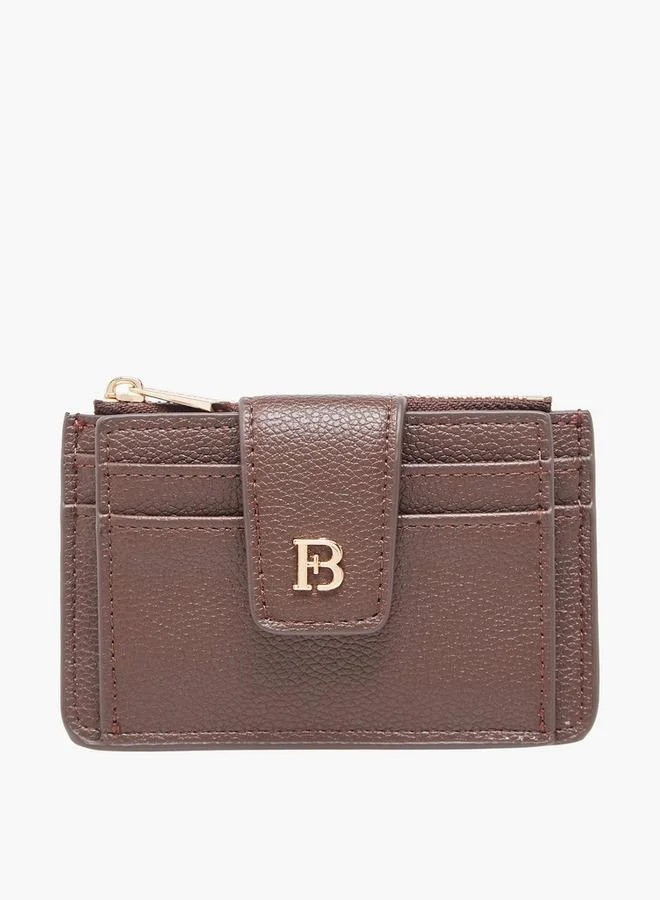 Textured Card Holder With Snap Button Closure